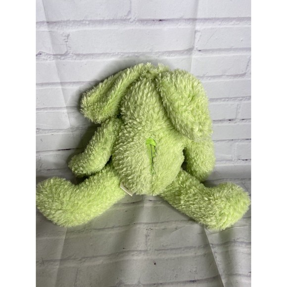 VTG Wacky Bear Factory Plush Green Bunny Stuffed Animal Toy Zipper Back 2000 - Picture 3 of 7